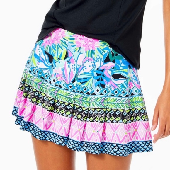 Lilly Pulitzer | Shorts | Lilly Pulitzer Luxletic Annora Skort In You Me  And Girafee Xl | Poshmark